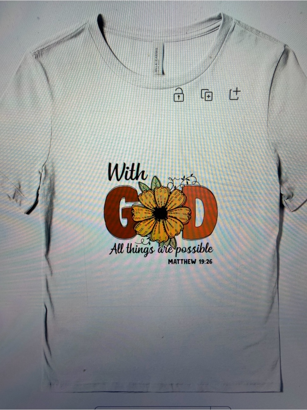 With God Floral Graphic Tee - White & Orange